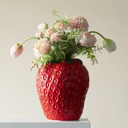 Red Flower Vases