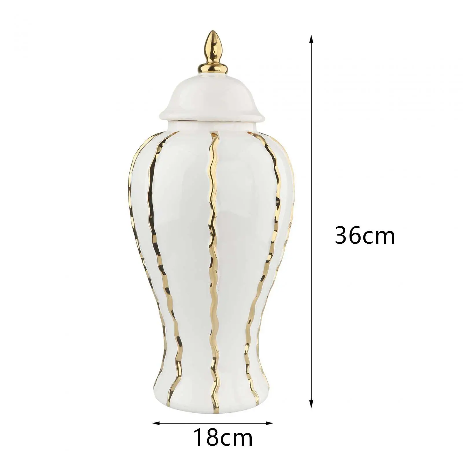 Porcelain Decorative Jar Ceramic Vase Collectible Ornament Elegant Traditional Handicraft Flower Vase Storage Jar for Office